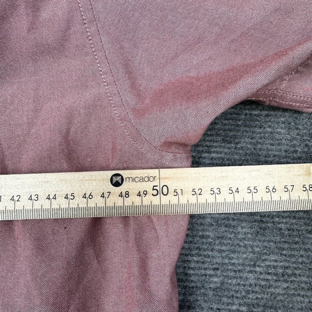RVCA Men's Casual Button Up Shirt Pink Short Sleeve Slim Fit Size Medium M - Picture 7 of 8